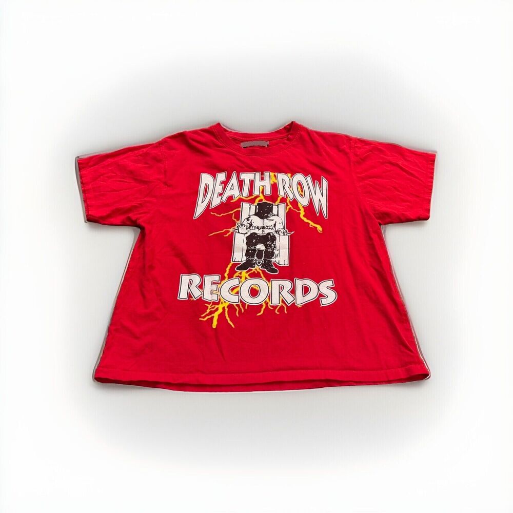 Headgear Classics Mens Red Death Row Records Nostalgic Short Sleeve T-Shirt M